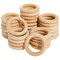 Wooden Rings for Crafts, Macrame, Crochet, Jewelry Making, Natural Unfinished 3 Inch Wood Rings (75mm, 30 Pack)